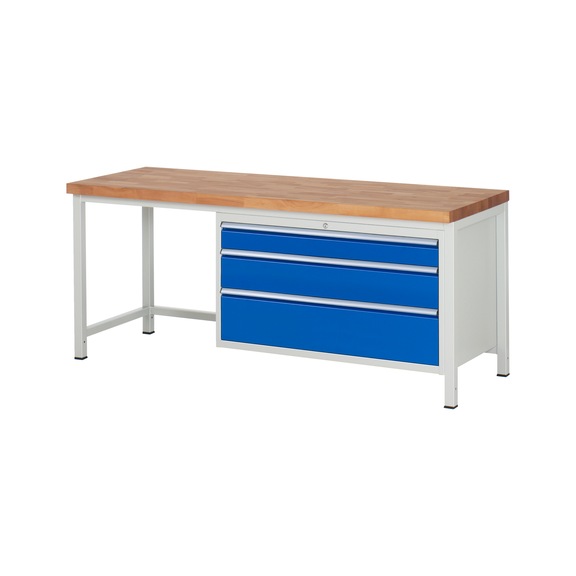 RAU Workbench 2000x700x840mm 2xDrawer Partial Extension Series 8359A1 - Workbench series 8000