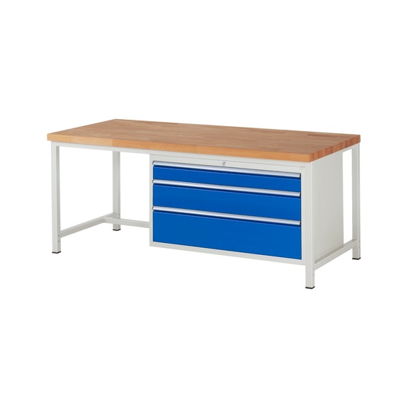 RAU Workbench 2000x900x840mm 2xDrawer Partial Extension Series 8359A1 - Workbench series 8000