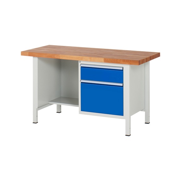 RAU Workbench 1500x700x840mm 2xDrawer Part Pull-out Series 8451A2 - Workbench series 8000