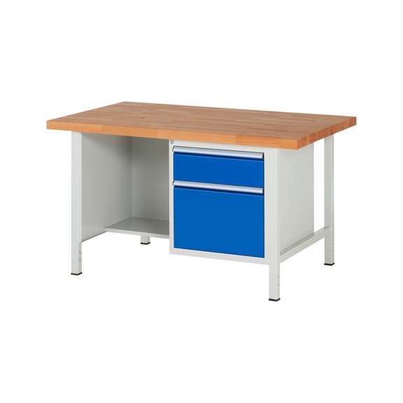 RAU Workbench 1500x900x840mm 2xDrawer Part Pull-out Series 8451A2 - Workbench series 8000