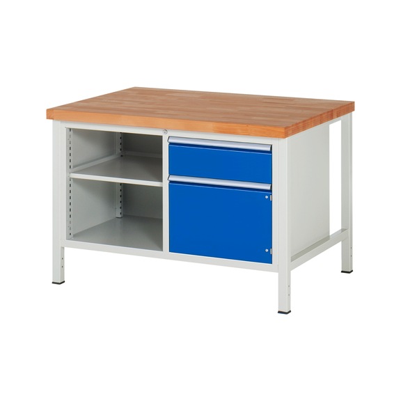 RAU Workbench 1250x900x840mm 1xpartial drawer extension 1xdoor Series 8461A2 - Workbench series 8000