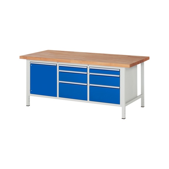 RAU Workbench 2000x900x840mm 6xpartial drawer extension 1xdoor Series 8570A2 - Workbench series 8000