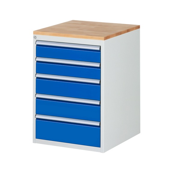 RAU drawer cabinet L5.11 580x650x825 mm solid beech 7xpartial drawer extension - Drawer cabinet (storage equipment, workshop)