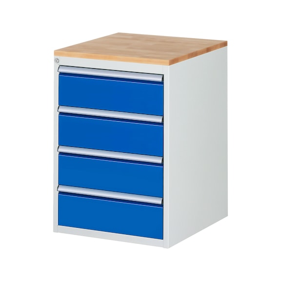 RAU drawer cabinet L5.1 580x650x825 mm solid beech 4xpartial drawer extension - Drawer cabinet (storage equipment, workshop)