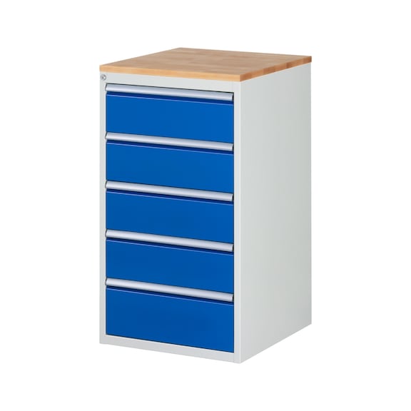 RAU drawer cabinet L7.5 580x650x1035 mm solid beech 5xpartial drawer extension - Drawer cabinet (storage equipment, workshop)