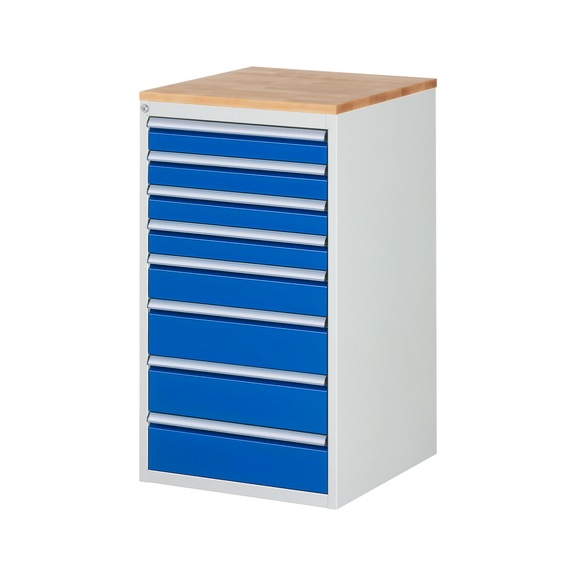 RAU Schubladenschrank L7.8 580x650x1035 mm Buche-Massiv 8xSchublade-Teilauszug - Schubladenschrank (Lagereinrichtung, Werkstatt)