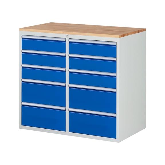 RAU drawer cabinet LL7.4 1145x650x1035mm solid beech 10xpartial extension drawers - Drawer cabinet (storage equipment, workshop)