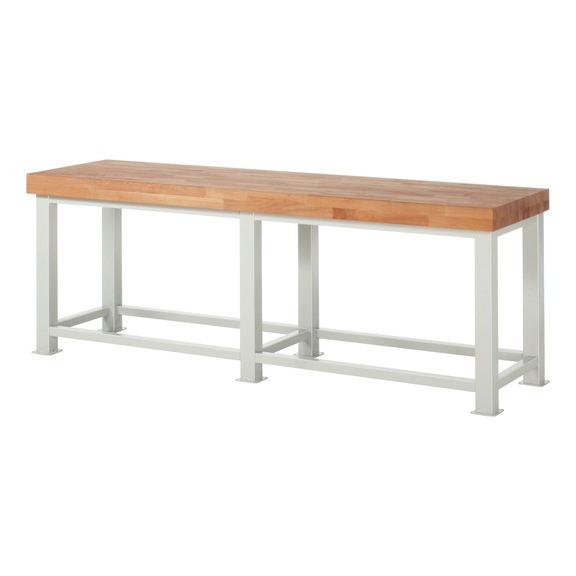 RAU heavy-duty workbench 4,500 kg load capacity 2500x700x900 mm beech top 100 mm - Workbench (system workstation, workshop, other)