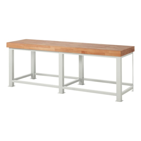 RAU heavy-duty workbench 4,500 kg load capacity 2500x900x900 mm beech top 100 mm - Workbench (system workstation, workshop, other)