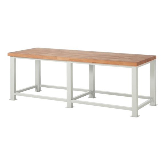 RAU heavy-duty workbench 2,500 kg load capacity 2500x900x900 mm beech top 50 mm - Workbench (system workstation, workshop, other)