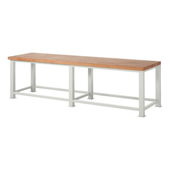 RAU heavy-duty workbench 2,500 kg load capacity 3000x900x900 mm beech top 50 mm - Workbench (system workstation, workshop, other)