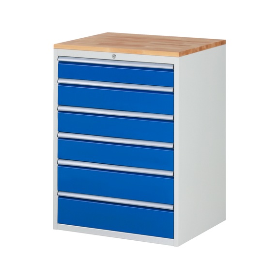 RAU drawer cabinet XL7.6 770x650x1035 mm solid beech 6xpartial extension drawers - Drawer cabinet (storage equipment, workshop)