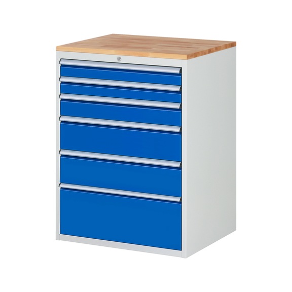 RAU drawer cabinet XL7.7 770x650x1035 mm solid beech 6xpartial extension drawers - Drawer cabinet (storage equipment, workshop)