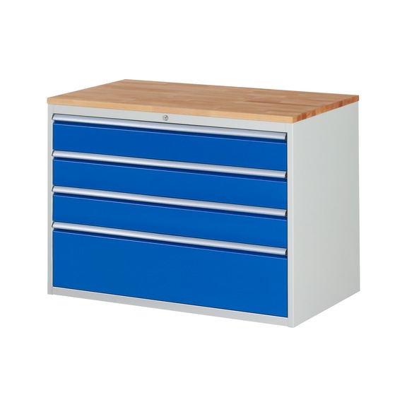 RAU drawer cabinet XXL5.3 1145x650x825mm solid beech 4xpartial extension drawers - Drawer cabinet (storage equipment, workshop)