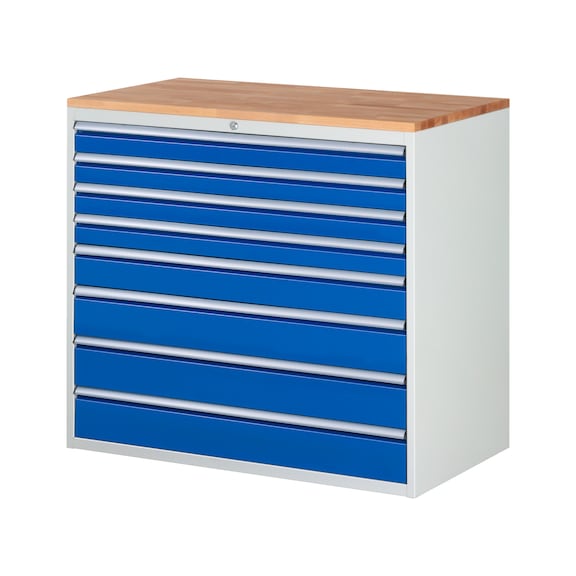 RAU Drawer cabinet XXL7.8 1145x650x1035mm Solid beech 8xpartial extension drawers - Drawer cabinet (storage equipment, workshop)