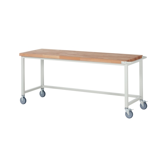 RAU Mobile workbench 8000 2000x700x880 mm Beech worktop 40 mm - Workbench (system workstation, workshop, other)