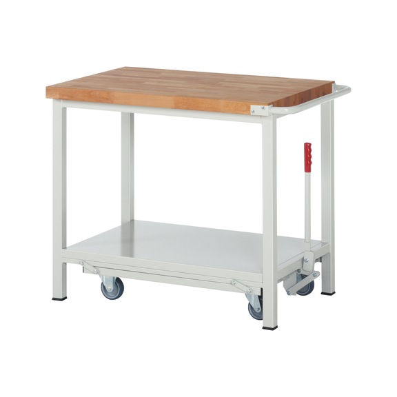 RAU Workbench with mobile frame 8000 1000x700x880 mm Beech worktop 40 mm - Workbench (system workstation, workshop, other)