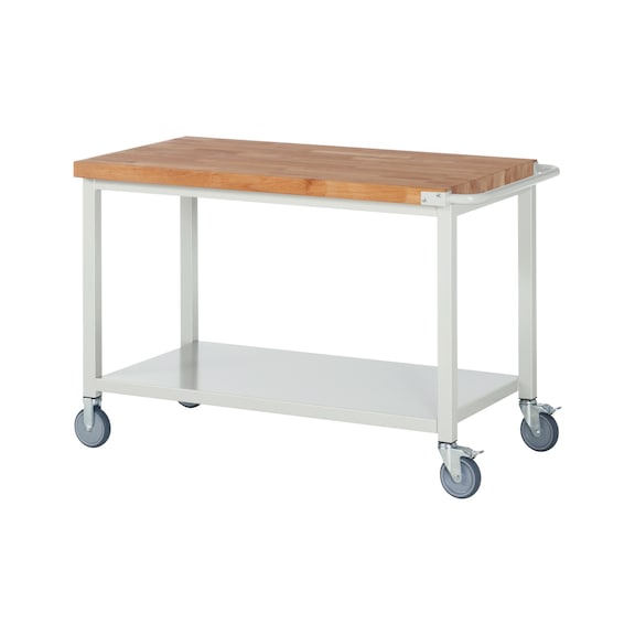 RAU Mobile workbench 8000 1250x700x880 mm Metal shelf Beech worktop 40 mm - Workbench (system workstation, workshop, other)