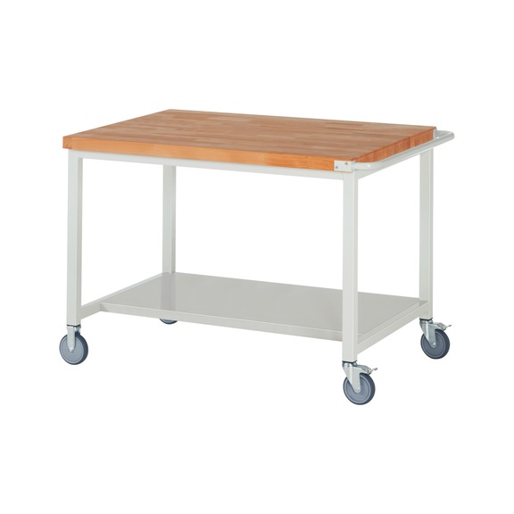 RAU Mobile workbench 8000 1250x900x880 mm Metal shelf Beech top 40 mm - Workbench (system workstation, workshop, other)