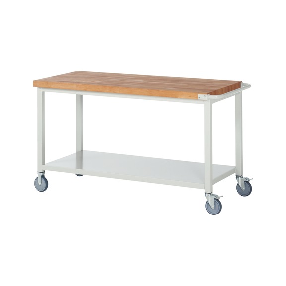 RAU Mobile workbench 8000 1500x700x880 mm Metal shelf Beech top 40 mm - Workbench (system workstation, workshop, other)
