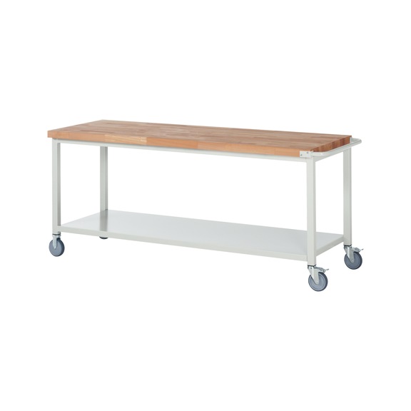 RAU Mobile workbench 8000 2000x700x880 mm Metal shelf Beech worktop 40 mm - Workbench (system workstation, workshop, other)