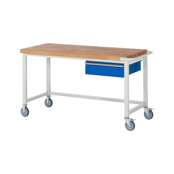 RAU Mobile workbench 8000 1500x700x880 mm 1 drawer, partial extension, beech top - Workbench (system workstation, workshop, other)