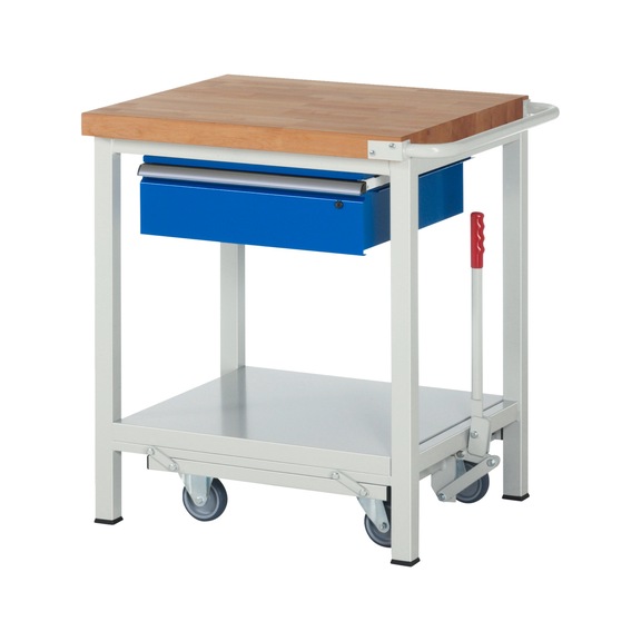 RAU Workbench with chassis 8000 750x700x880 mm 1 drawer, partial extension - Workbench (system workstation, workshop, other)