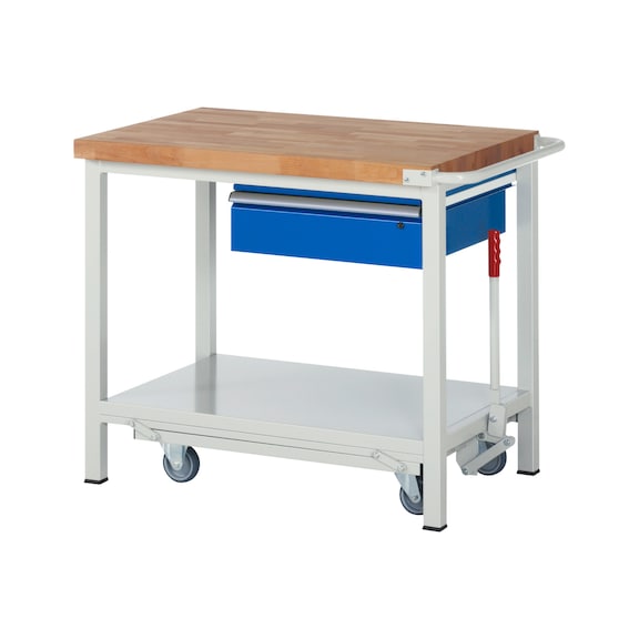 RAU Workbench with mobile frame 8000 1000x700x880 mm 1 drawer with partial extension - Workbench (system workstation, workshop, other)