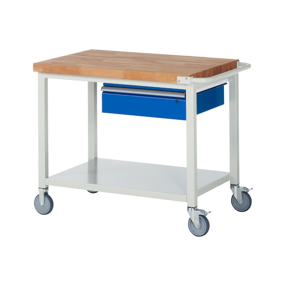 RAU Mobile workbench 8000 1000x700x880 mm Storage shelf 1 drawer with partial extension - Workbench (system workstation, workshop, other)