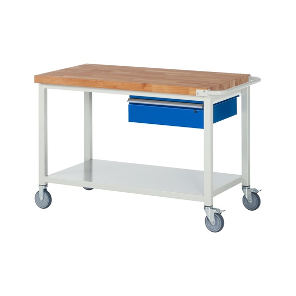 RAU Mobile workbench 8000 1250x700x880 mm Storage shelf 1 drawer with partial extension - Workbench (system workstation, workshop, other)