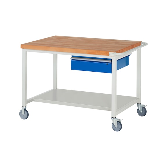 RAU Mobile workbench 8000 1250x900x880 mm Shelf 1 drawer with partial extension - Workbench (system workstation, workshop, other)