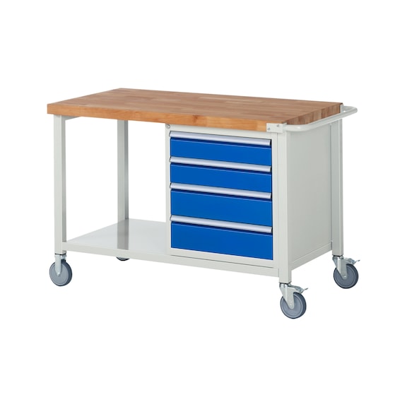 RAU Mobile workbench 8162 1250x700x880 mm 4 drawers with partial extension - Workbench (system workstation, workshop, other)