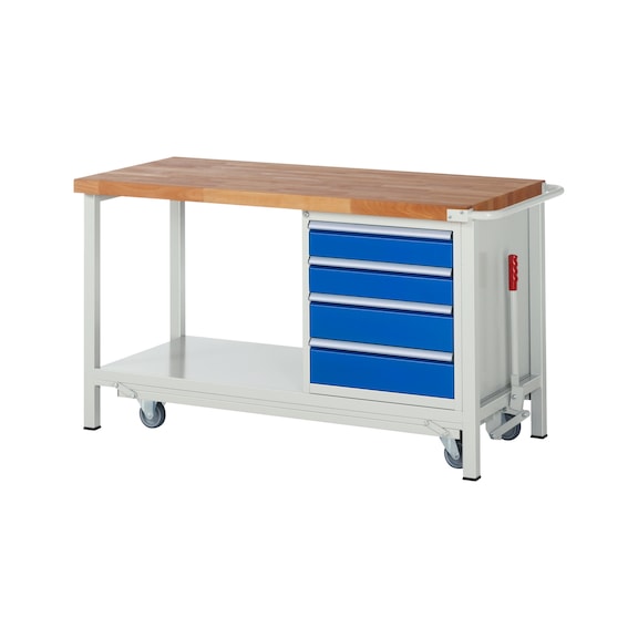 RAU Workbench with chassis 8162 1500x700x880 mm 4 drawers, partial extension - Workbench (system workstation, workshop, other)