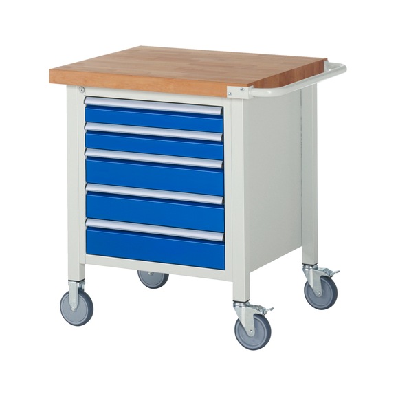 RAU Mobile workbench 8171 750x700x880 mm 5 drawers partial extension - Workbench (system workstation, workshop, other)