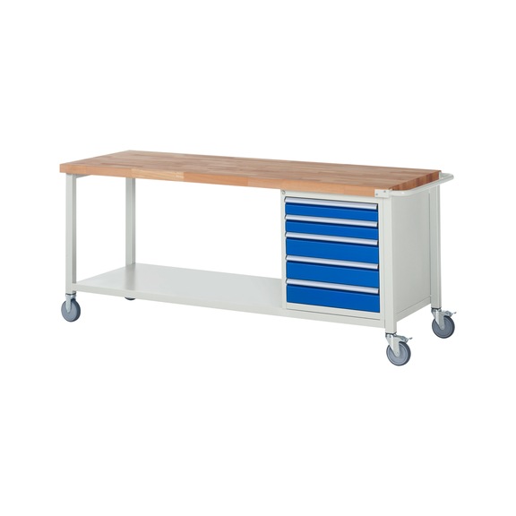 RAU Mobile workbench 8171 2000x700x880 mm 5 drawers partial extension - Workbench (system workstation, workshop, other)