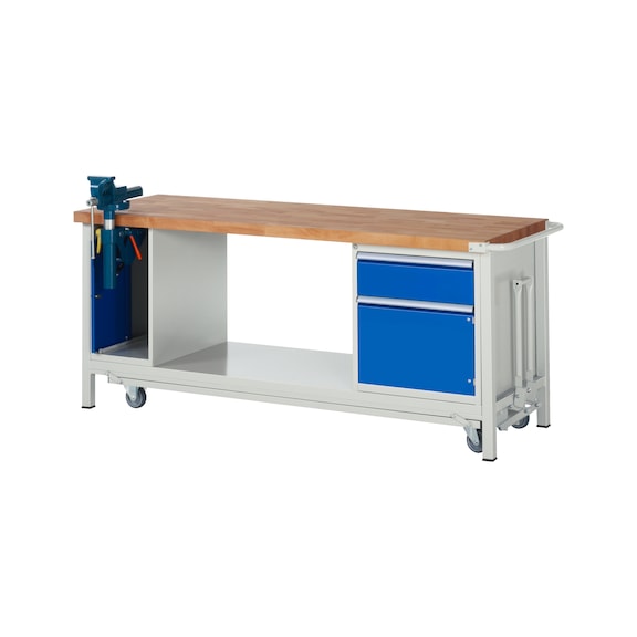 RAU Workbench with chassis 8181 2000x700x880 mm 1 drawer, partial extension 1 door - Workbench (system workstation, workshop, other)