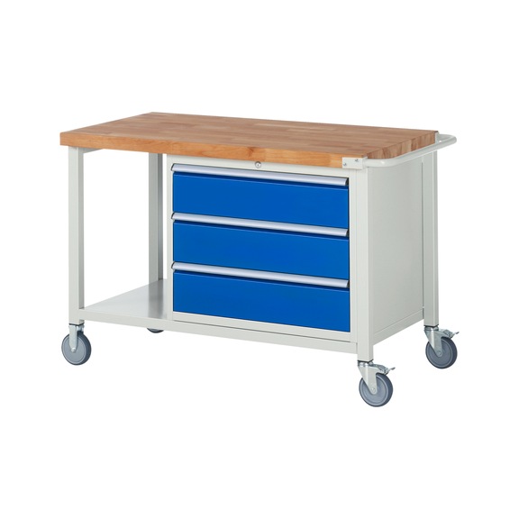 RAU Mobile workbench 8257 1250x700x880 mm 3 drawers with partial extension - Workbench (system workstation, workshop, other)