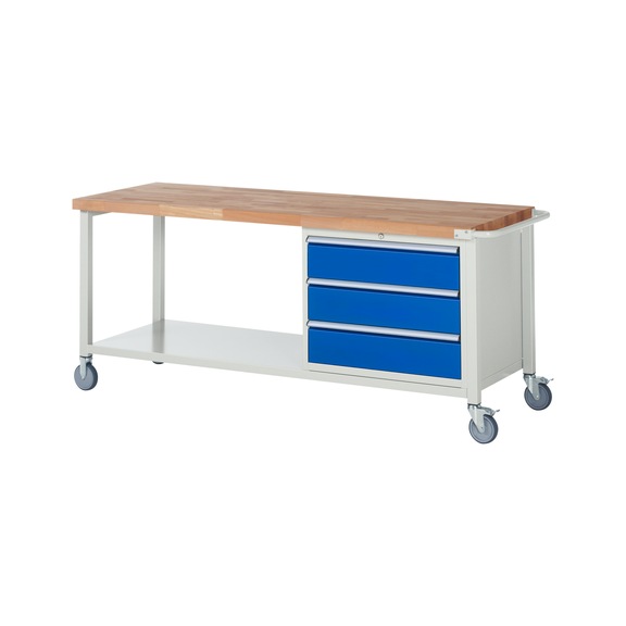 RAU Mobile workbench 8257 2000x700x880 mm 3 drawers with partial extension - Workbench (system workstation, workshop, other)