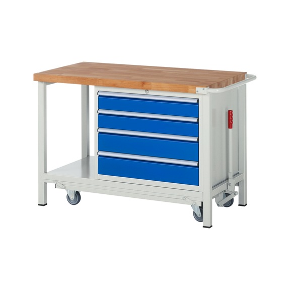 RAU Workbench with chassis 8262 1250x700x880 mm 4 drawers, partially extendable - Workbench (system workstation, workshop, other)