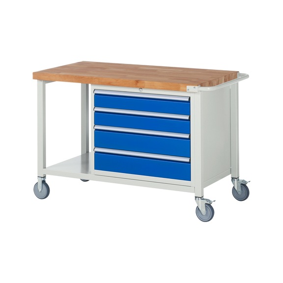 RAU Mobile workbench 8262 1250x700x880 mm 4 drawers with partial extension - Workbench (system workstation, workshop, other)