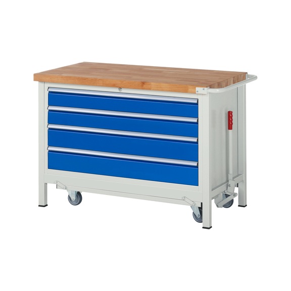 RAU Workbench with chassis 8362 1250x700x880 mm 4 drawers, partially extendable - Workbench (system workstation, workshop, other)