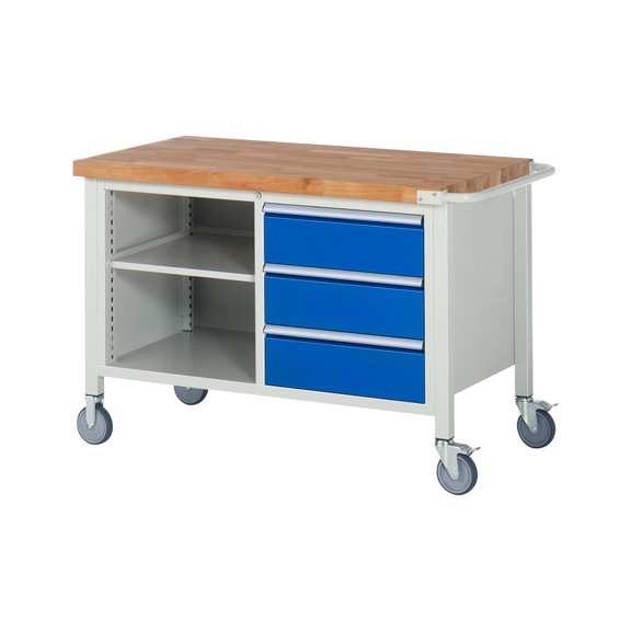 RAU Mobile workbench 8462 1250x700x880 mm 3 drawers partial extension - Workbench (system workstation, workshop, other)