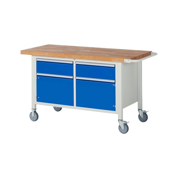 RAU Mobile workbench 8466 1500x700x880 mm 2 drawers partial extension 2 doors - Workbench (system workstation, workshop, other)