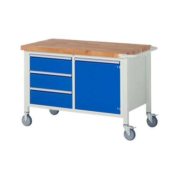 RAU Mobile workbench 8468 1250x700x880 mm 3 drawers partial extension 1 door - Workbench (system workstation, workshop, other)