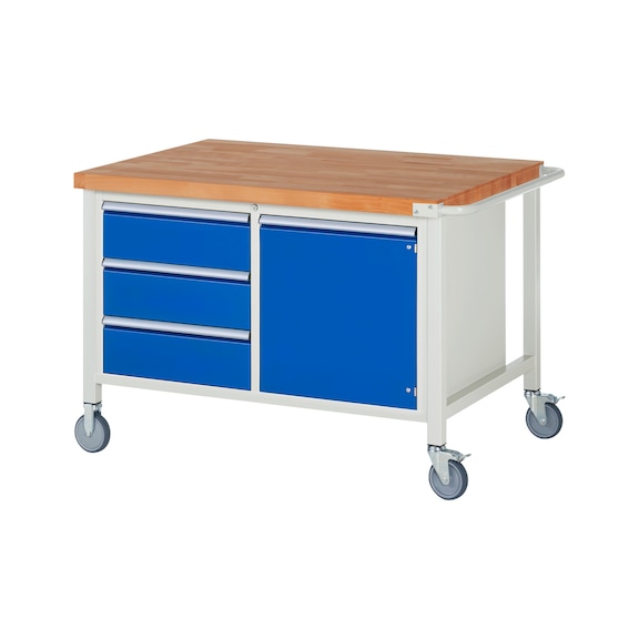 RAU Mobile workbench 8468 1250x900x880 mm 3 drawers partial extension 1 door - Workbench (system workstation, workshop, other)