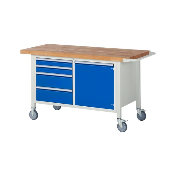 RAU Mobile workbench 8470 1500x700x880 mm 4 drawers partial extension 1 door - Workbench (system workstation, workshop, other)