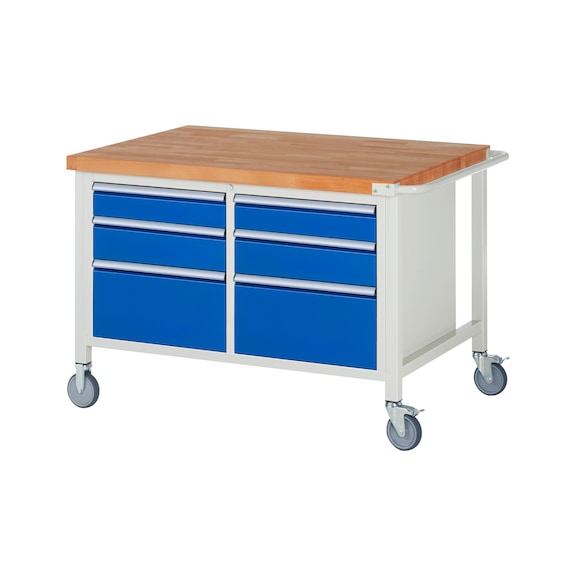 RAU Mobile workbench 8475 1250x900x880 mm 6 drawers with partial extension - Workbench (system workstation, workshop, other)