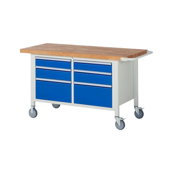 RAU Mobile workbench 8475 1500x700x880 mm 6 drawers partial extension - Workbench (system workstation, workshop, other)