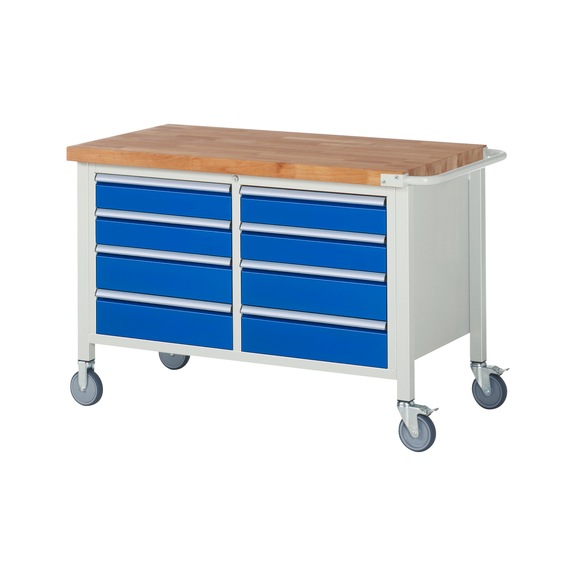 RAU Mobile workbench 8477 1250x700x880 mm 8 drawers partial extension - Workbench (system workstation, workshop, other)