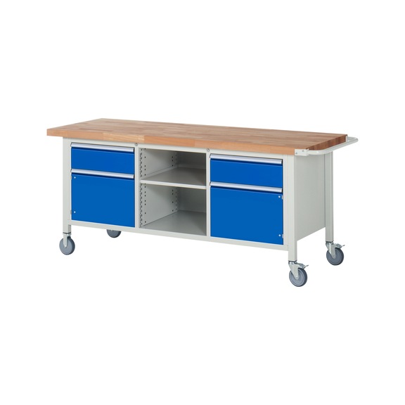 RAU Mobile workbench 8561 2000x700x880 mm 2 drawers partial extension 2 doors - Workbench (system workstation, workshop, other)